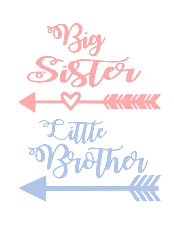 Download Big Sister Little Brother SVG File Quote Cut File Silhouette