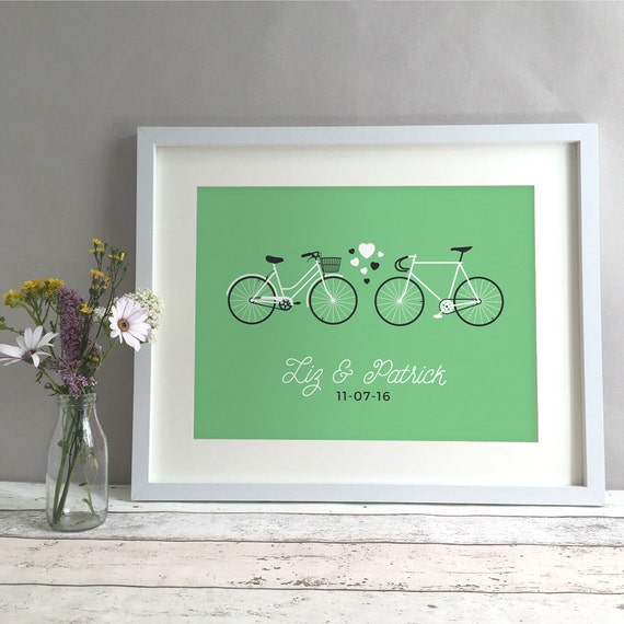 Bicycle Bike Anniversary Gift Present Personalised Print