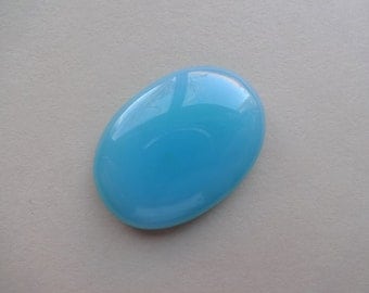 Blue Chalcedony oval cabochon 35x25 mm