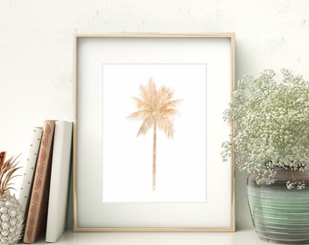 Palm Tree Print, Wall Art Prints, Nursery Artwork, Digital Download Art, Palm Print, Palm Tree Art, Printable Wall Art, Tropical Art Print