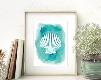 Seashell Print, Shell Art, Marine Art Print, Marine Decor, Sea Shell Print, Beach Wall Decor, Printable Shells, Coastal wall Art, Art Prints