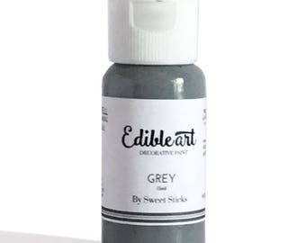 FAST SHIPPING!! Gray Edible Art Paint, Edible Food Color, Gray Food Color, Edible Water Color