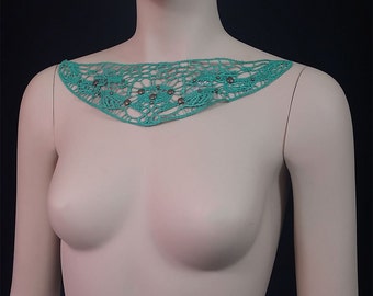 Green Lace Embrodired Applique for Lyrical Dance, Costume Design