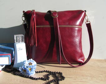 Burgundy Leather Handbag main image 1