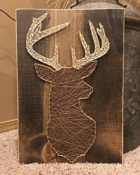 Deer Head Silhouette String Art 12x18