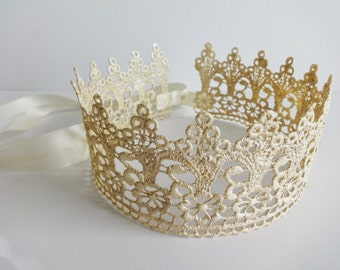Lace Crown, Toddler Crown, Princess Crown, Headpiece, Adult Birthday Crown, Halo Crown, Adult Crown, Adjustable Crown, Halo Crown, Glinda