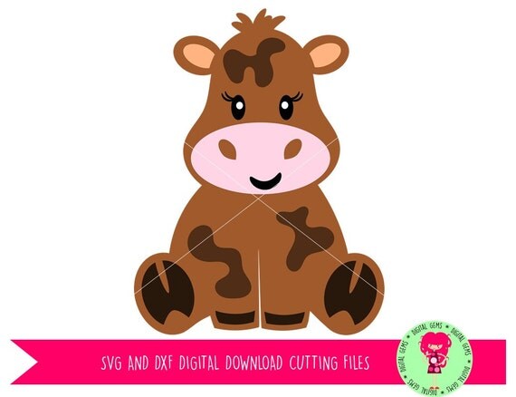 Download Cute Cow SVG / DXF Cutting Files for Cricut Design Space ...