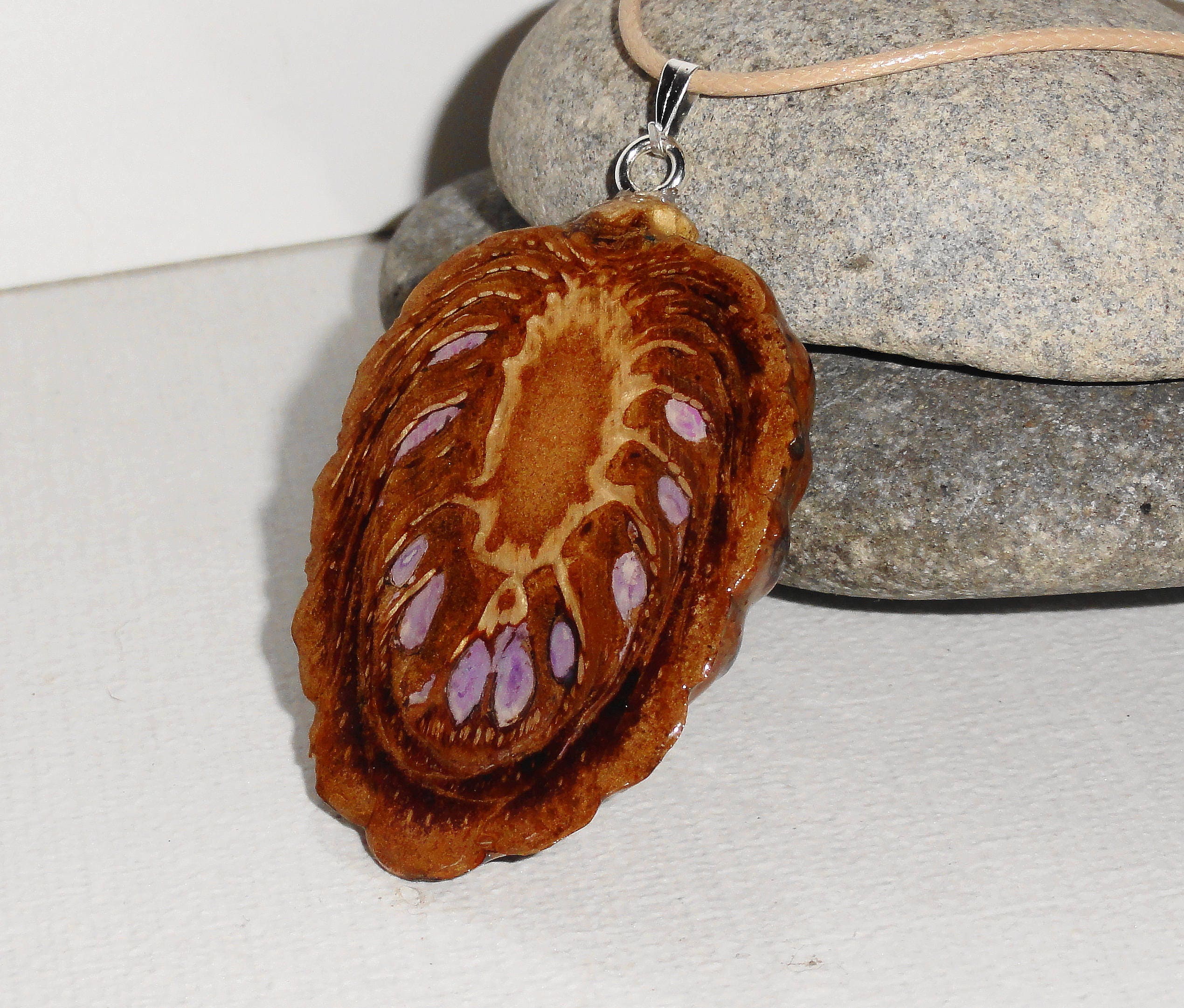 Galaxy pine cone pendant necklace-Real forest jewelry-Gifts