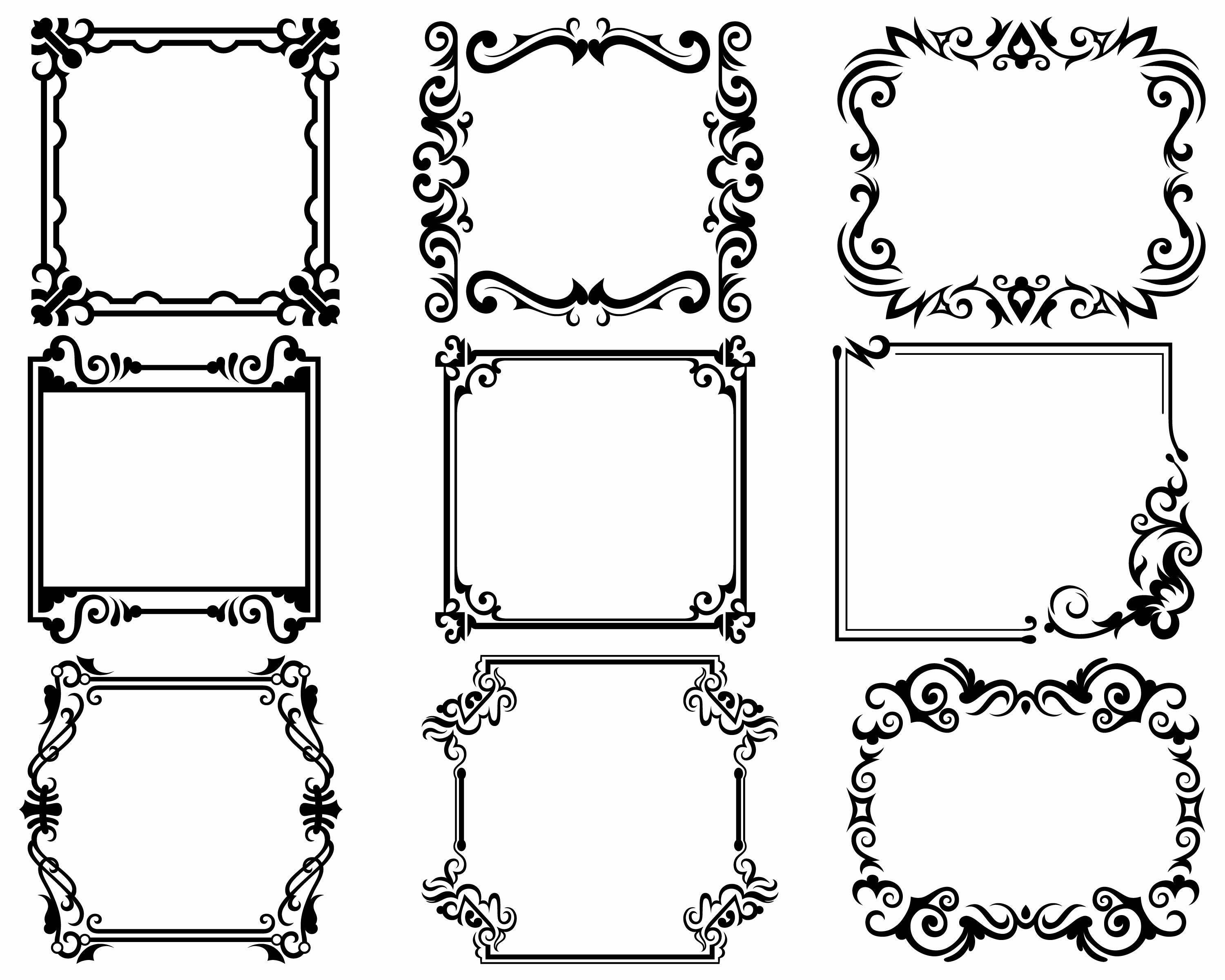 Download Frame svg,scroll clipart,frame svg,swirl silhouette,frame ...