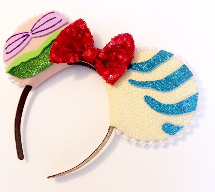 Little Mermaid Disney Inspired Ears Ariel Ears Ariel Mickey