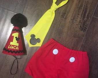 Mickey Mouse Cake Smash Outfit, Cake Smash Outfit, Mickey Mouse First Birthday, Mickey Mouse Diaper Cover, Mickey Mouse Birthday
