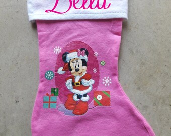 Minnie Stocking,Minnie Christmas Stocking,Minnie Mouse Christmas Stocking,Christmas Minnie Stocking,Christmas Stocking,Minnie Mouse Stocking