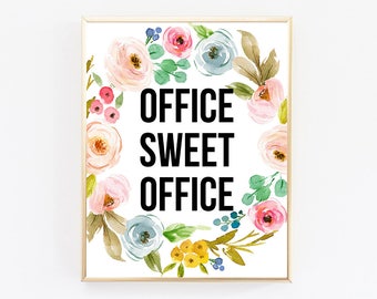 Office Sweet Office, Office Decor, Office Desk Accessories, Office Supplies, Wall Art Prints, Wall Art Quotes, Best Selling Items, Printable