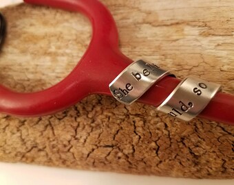 Stethoscope ID tag. Nurse gift. Nurse, stethoscope name tag. Doctor gift. Nurse Gift. Nurse Practitioner Gift.Pinning Gift.