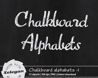 Alphabet Clip Art " Chalkboard Alphabets -1 " Alphabet, Letters, Font, Alphabet Letters, Cursive Font, Alphabet Clip Art, hand drawn letters