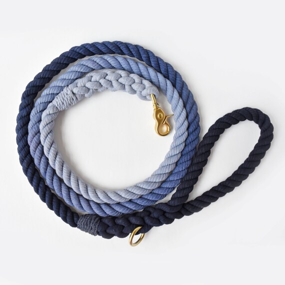 Navy Ombré Rope Dog Leash