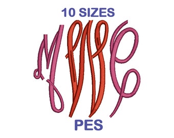 Master Circle Monogram Embroidery Font - 10 Size - PES Format Embroidery Alphabet - Embroidery Letters - Machine Embroidery Designs Patterns