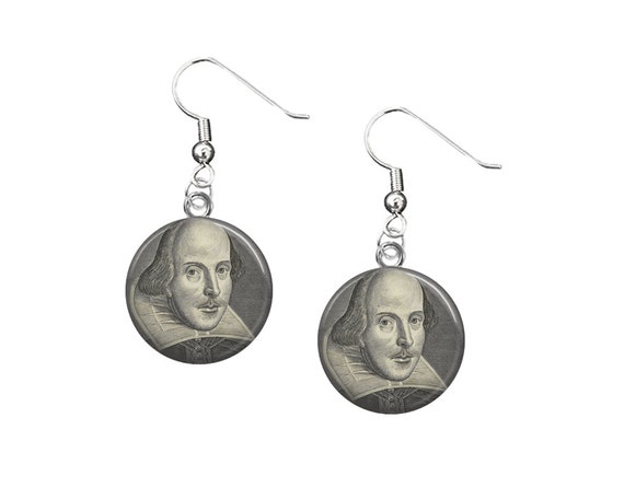 William Shakespeare    Dangle Earrings    By Withsparkles On Etsy