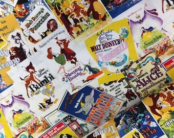 Classic disney fabric- disney fabric - dalmation fabric- material -sewing -supply - notion - bty -1 yard yardage