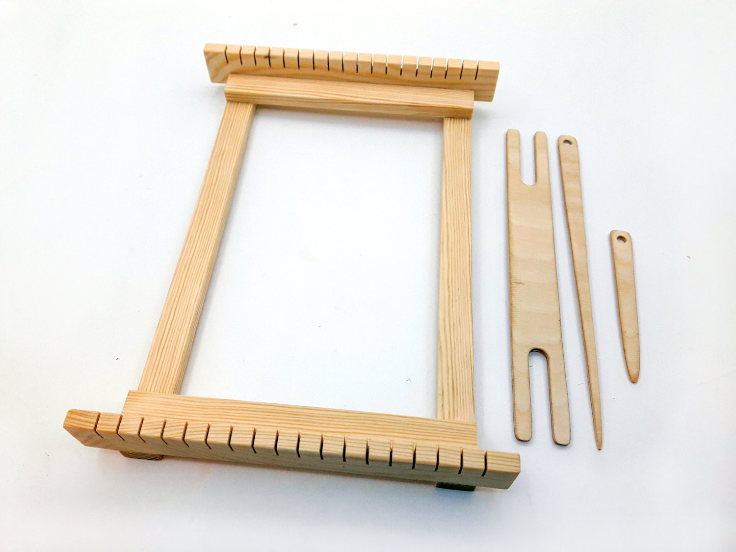 11x8 Weaving loom kit for beginners hand weaving by DriedNature