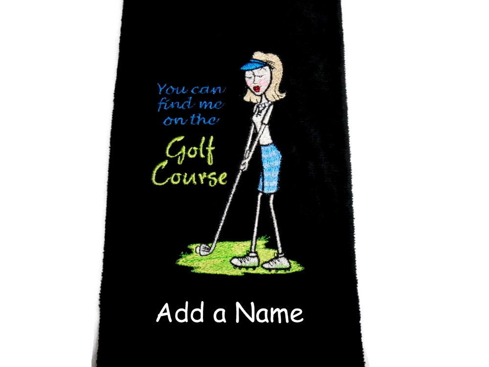 golf towel personalized golf embroidered towel funny golf