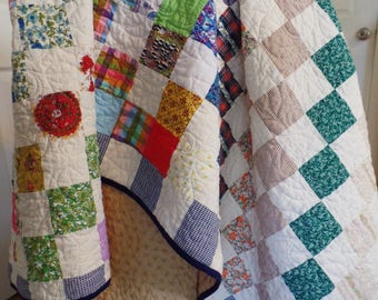 Handmade Quilt, Vintage Quilt, Traditional Quilt, Patchwork Quilt, King, Queen, Full, and Twin Size Custom Quilt, CUSTOM QUILT DEPOSIT