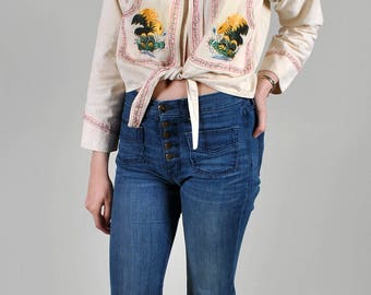 Vintage 1950's Mexican Embroidered Souvenir jacket Sukajan Eagle and Snake S5