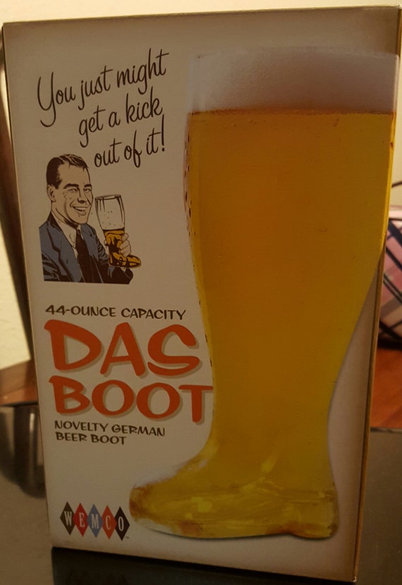 2 Liter High Quality Oktoberfest Style Glass Beer Boot Das
