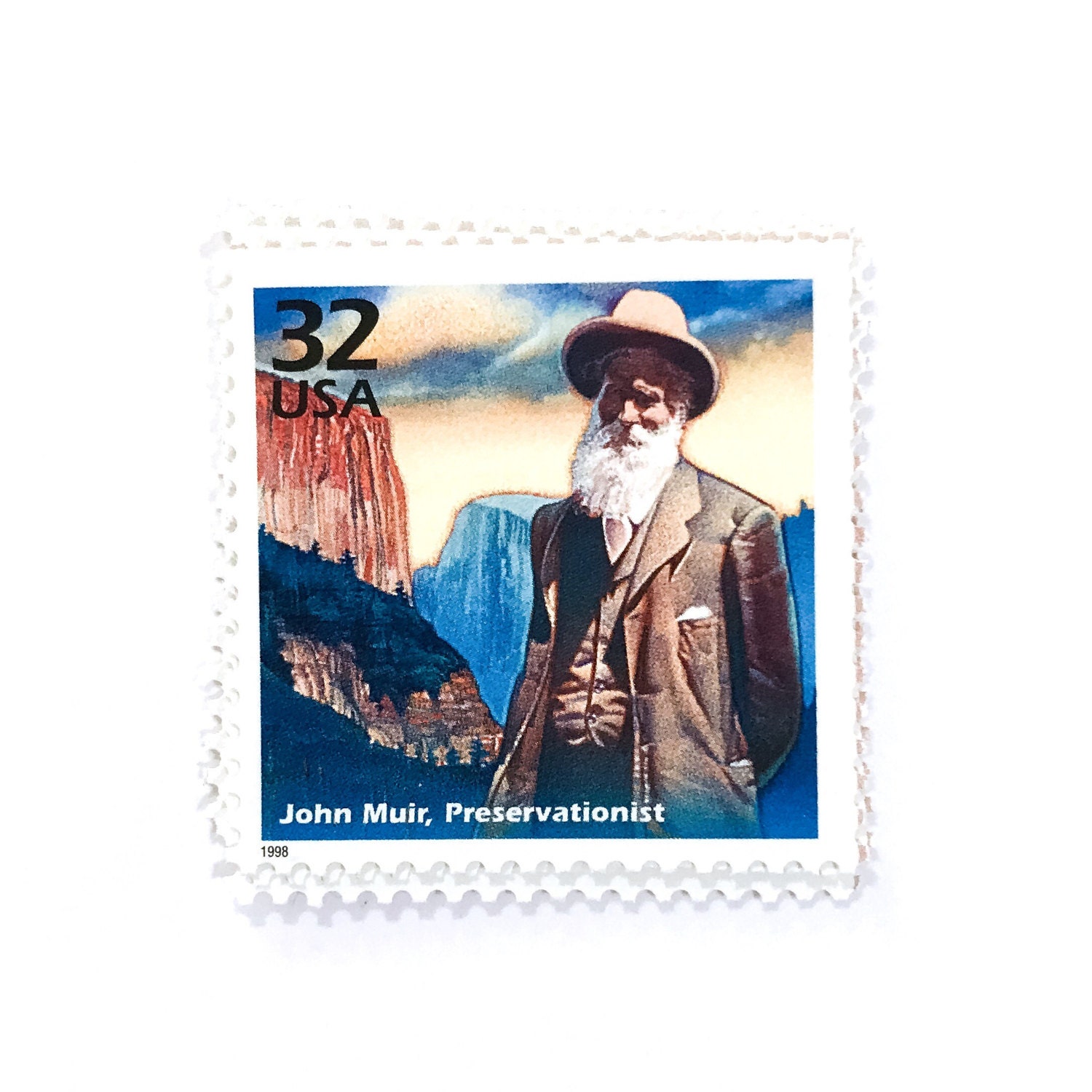 5 x John Muir Preservationist 32 cents UNused 1998 US Postage Stamps ...