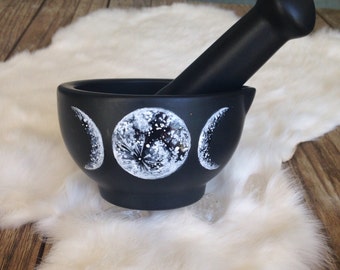 Moon Phase Mortar and Pestle