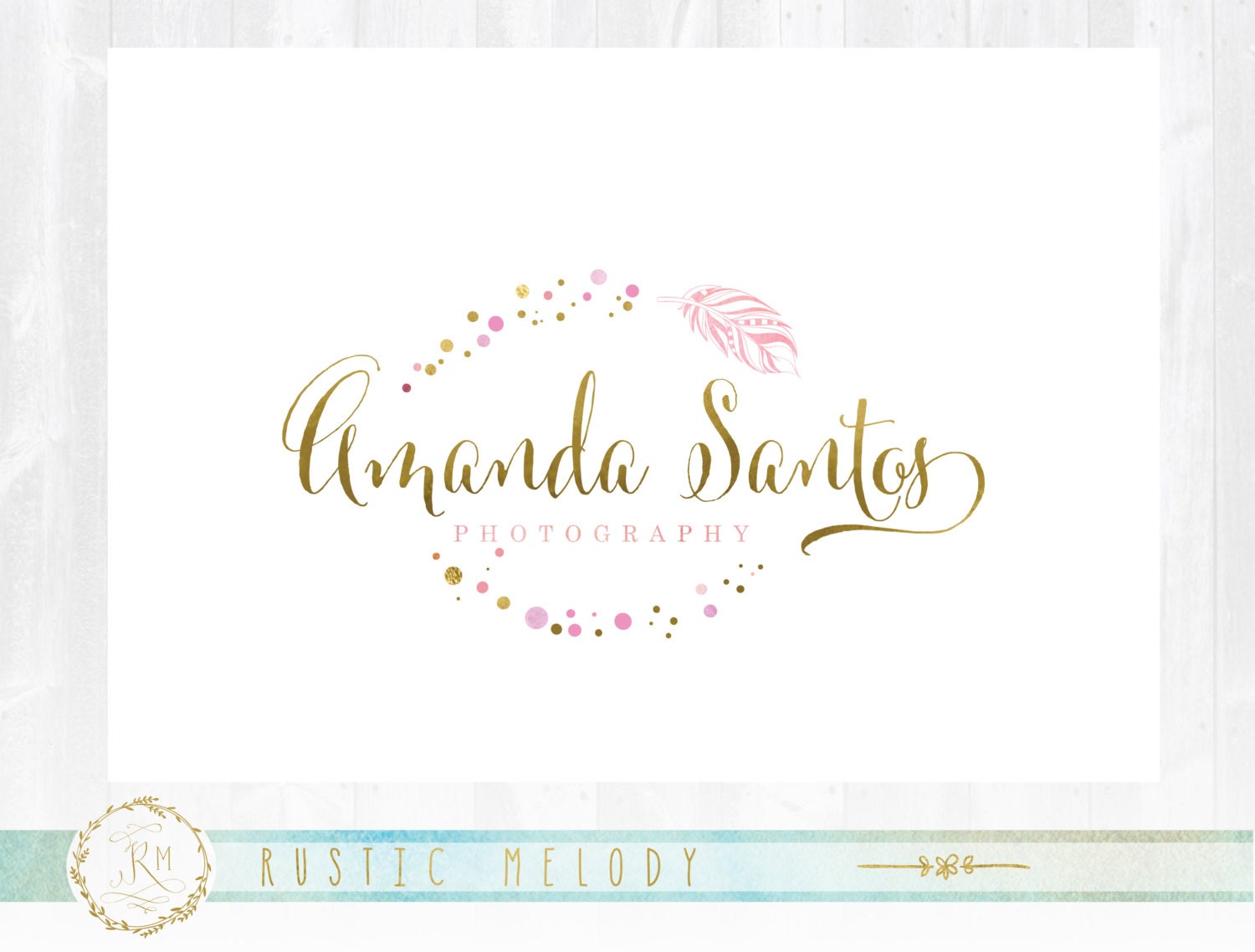 Boho Chic LogoDecor Logo Design Photography Logo Gold Logo