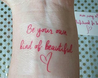 Temporary Tattoos, Inspirational Quote, Be You, Fake Tattoos, Fake Ink, Temporary Ink