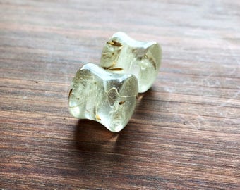Dandelion seed ear plugs-ear plugs-ear tunnel-real flower ear plugs-dandelion seeds-real flower jewelry-gift-gift for her
