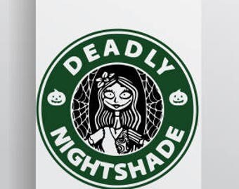 Jack And Sally SVG; Sally SVG; Nightmade before Christmas SVG; Starbucks inspired Sally logo