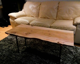 Live Edge Coffee Table -Western Red Cedar - Free Shipping