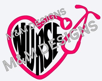 Nurse svg, Love svg, cutting files, svg files, svgs, vector graphics, cross files