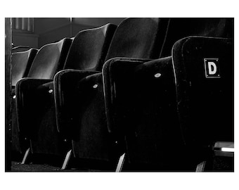 Wall Art, Cinema, Black and White Photography, Art, Print, Film, Movie, Art Deco, Retro, Noir, Fine Art