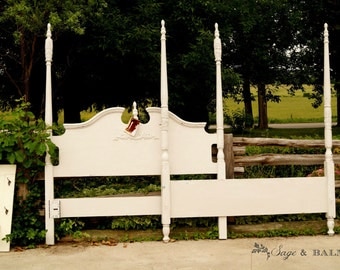 antique white shabby chic chalk painted queen sized four poster bed frame queen - Antique Queen Bed Frame antique white shabby chic chalk painted queen sized four poster bed frame queen - Antique Queen Bed Frame
