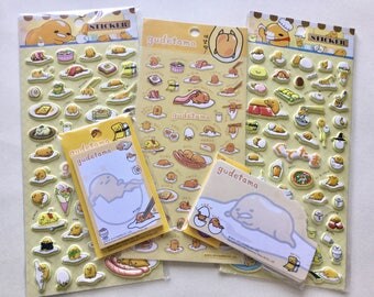 Kawaii Pack Gudetama 5 pcs, stickers, kawaii, notes, sticky notes