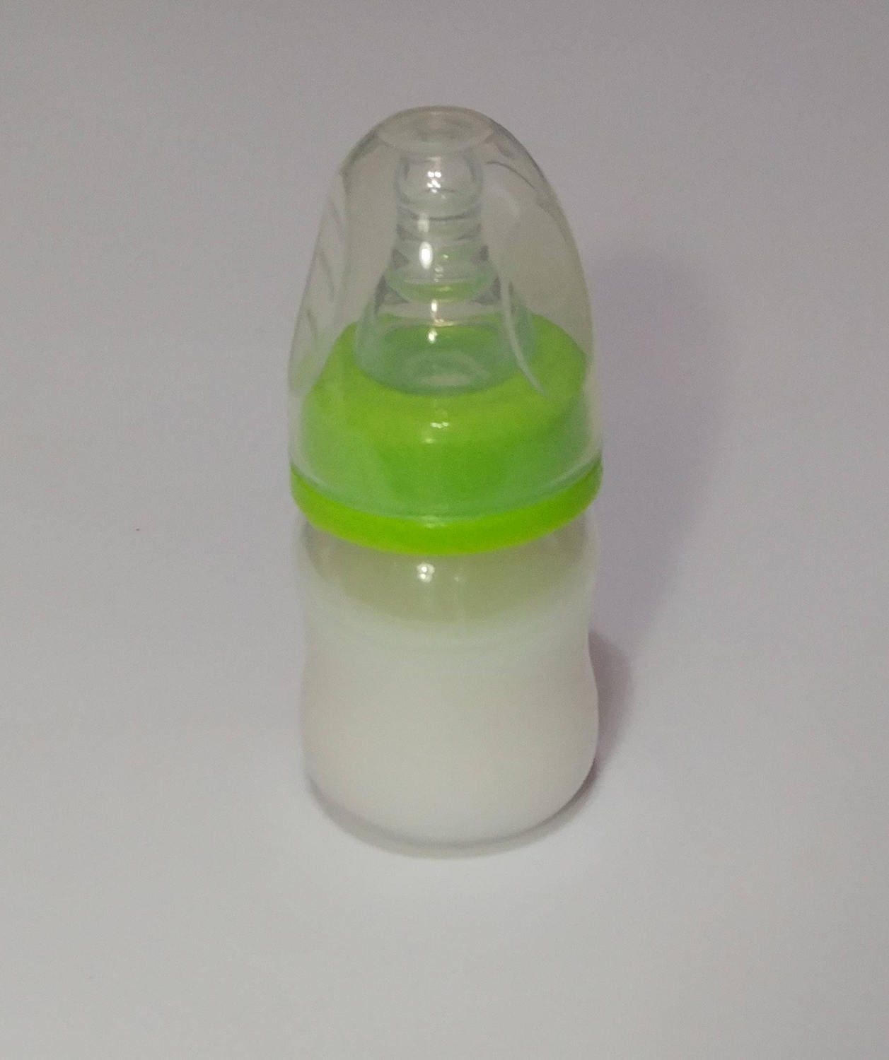 Sealed 2oz Preemie Sized Green Reborn Baby Faux Formula Bottle