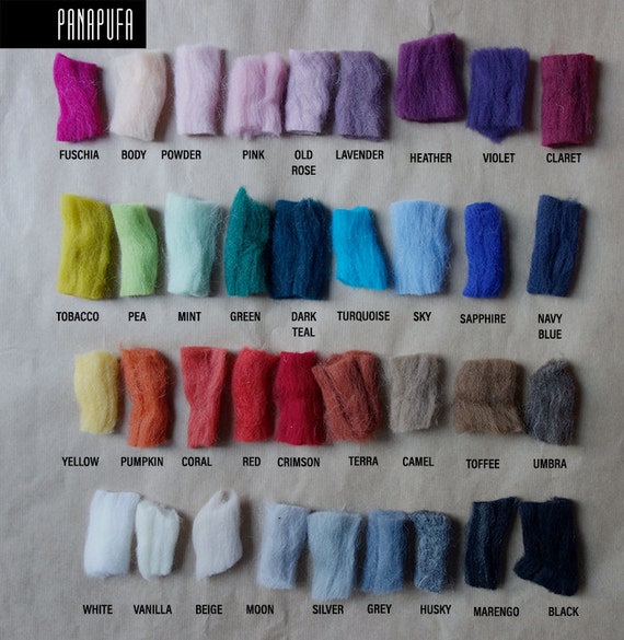 Download CHUNKY YARN colour chart colour samples giant yarn merino