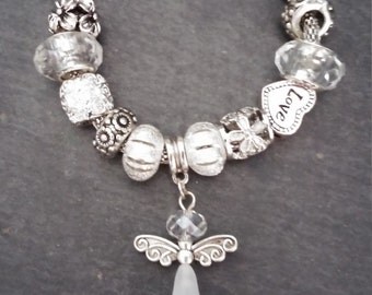 Bracelet charms, silver color, married pendant, snake chain