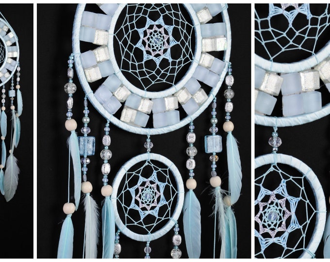 Dreamcatcher Blue mosaic Dream Catcher Large Dreamcatcher New Dream сatcher gift idea dreamcatcher boho dreamcatcher wall handmade gift blue