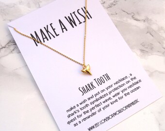 Minimalist shark tooth necklace, dainty delicate tiny tooth necklace, simple everyday necklace, wish necklace, gift for her, simple jewelry