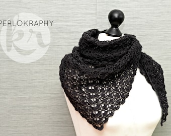 Crochet cloth ~ stole ~ anthracite