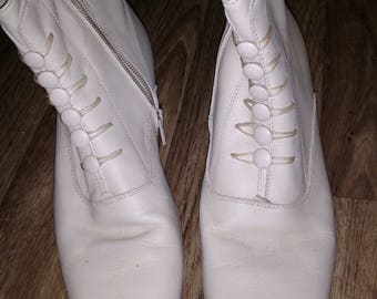 Vintage leather Granny Boots sz7.5
