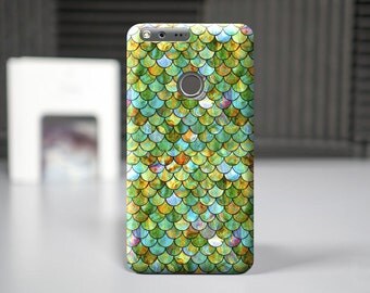 Green scale case for Google Pixel Xl, case for Pixel, Google Pixel cell covers, protector plastic case, Google cover, custom case, cell case
