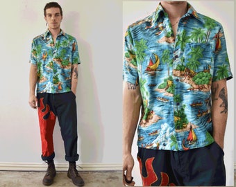 Genuine Vintage Hawaiian Shirt/ 80s Vintage Shirt