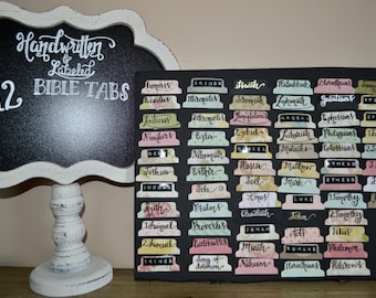 Handwritten/Labeled bible tabs