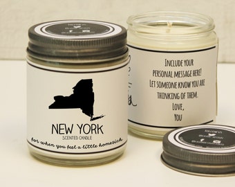 New York Scented Candle - Homesick Gift | Feeling Homesick | State Scented Candle | Moving Gift | College Student Gift | State Candles